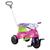 Triciclo Infantil Com Pedal Empurrador Proteção Buzina Banco Ajustavel 2 EM 1 Tatetico Andador Carrinho Para Passeio Rosa