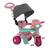 Triciclo infantil decorado velotrol de capota passeio haste Rosa