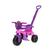 Triciclo Infantil Kemotoka Baby Dog C/ Haste Removível de Empurrar Proteção Lateral Pedal Apoio p/ os Pés Chave que gira Motoca Suporta até 25kg Rosa