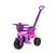 Triciclo Infantil Kemotoka Baby Dog C/ Haste Removível Proteção Lateral Pedal Apoio p/ os Pés Chave que gira Motoca Menino Menina Rosa
