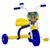 Triciclo Infantil Motoca Menina Menino Velotrol Criança Com Buzina Motoquinha 3 Rodas Azul, Amarelo
