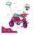Triciclo Infantil Velobaby G2 Passeio Pedal Haste Remivivel Rosa