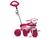 Triciclo Infantil Zootico com Empurrador Bandeira  Rosa