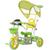 Triciclo Motoca Bicicleta 3 Rodas Infantil Passeio com Empurrador Pedal Luz Som Capota BW-003-GE Verde