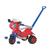 Triciclo para crianças com aro e haste removível magic toys Vermelho e azul