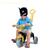 Triciclo Velotrol com haste empurrador removivel mini moto motinha motoquinha de plastico infantil totoca anadador veiculo brinquedo Preto, Amarelo
