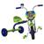 Triciclo Velotrol motoca Infantil menino e menina Ultra bikes Resistente e ajustável Verde