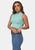 Tricô Blusa Regata Pink Tricot Modal Canelado e Decote Invertido na Cintura Feminino 5939 Azul claro