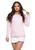 Tricô Blusa Sueter Pink Tricot Com Estampa de Coração 3d Feminina Para o Inverno 5967 Rosa, Branco
