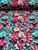 Tricoline DIGITAL 100% algodão (50cm X 1,5m) Floral Rosa 3d