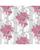 Tricoline Estampado Floral Flora 180687 Pc com 6 Mts 08 (Cinza c/ Rosa)