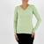 Tricot feminino facinelli gola v 650923/651075 Verde claro