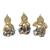 Trio buda decorativo Enfeite Resina  Meditando kit com 3 modelo a escolher Budismo Sabedoria Monge Hindu  Sábio Bebê Ceg BudaK3-B137
