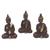 Trio buda decorativo Enfeite Resina  Meditando kit com 3 modelo a escolher Budismo Sabedoria Monge Hindu  Sábio Bebê Ceg BudaK3-B170