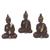 Trio buda decorativo Enfeite Resina  Meditando kit com 3 modelo a escolher Budismo Sabedoria Monge Hindu  Sábio Bebê Ceg BudaK3-B97