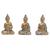 Trio buda decorativo Enfeite Resina  Meditando kit com 3 modelo a escolher Budismo Sabedoria Monge Hindu  Sábio Bebê Ceg BudaK3-B98