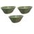 Trio De Bowl Cumbuca Cerâmica Decorados Mesa Posta Verde Militar