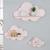 Trio de nichos em mdf para o quarto do bebê modelo nuvem Rosa