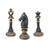 Trio de peças do xadrez decorativas em resina Chumbo