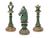 Trio de peças do xadrez decorativas em resina Stone