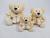 Trio De Ursinhos Ted Com Laço Para Nichos 14cm 20cm 25cm Ted laço palha