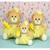 Trio de urso docinho vestido para decoraçao  Amarelo