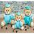 Trio de ursos macaçao com brinquedos para nichos  Tiffany