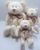 Trio de ursos pelúcia soft para nicho decoração bebê infantil quarto Rose