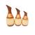 Trio De Vasos De Cerâmica Decorativos - Enfeite Para Sala Quarto Rack Aparador Betume com cobre