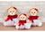 Trio ursinha bailarina menor para nichos e decorações quarto infantil Vermelho