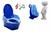Troninho Musical Pinico 3 Em 1 Colorido com redutor de assento Love + Mictório Azul e Azul