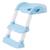 Troninho redutor assento vaso sanitario infantil com escada azul