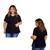 Uniforme para Prodissional Jaleco  Plus Size Avental Blusa Scrub Pijama Cirúrgico Enfermagem Preto