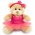 Ursinha de Pelúcia Bailarina 25cm Decoração Infantil Caramelo, Pink