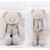 Ursinho tricot amigurumi para nicho e decoração infantil CINZA