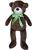 Urso ballu cor marrom 60 cm pelúcia decoração quarto bebê Laço verde