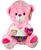 Urso De Pelúcia 40cm Coração Love Com Paete Colorido - Bee Toys Rosa