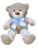 Urso De Pelúcia Avelã  Super Macio 50 Cm - Com Laço Colorido, Decoração Quarto Infantil Laço azul