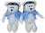 Urso de pelúcia aviador  com azul 2 unidades com 29cm cada brinquedo decoração quarto infantil Urso branco