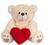 Urso De Pelúcia Baby 30 Cm - Escolha Cor Do Laço Com coração