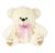 Urso De Pelúcia Baby 30 Cm - Escolha Cor Do Laço Laço rosa
