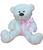Urso De Pelúcia Baunilha Super Macio 50 Cm - Com Laço Colorido, Decoração Quarto Infantil - XU BABY Rosa