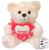 Urso de Pelúcia Com Coração Amor FC2746 Bege/Creme VM/Creme RX/Marrom - Fizzy Creme vm