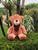 Urso de pelucia com laço gigante 1,10m antialérgico varias cores Mel, Tabaco