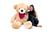 Urso De Pelúcia Gigante Teddy 1,70m - 307 Doce de leite com laço pink