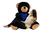 Urso De Pelúcia Gigante Teddy 1,70m Com Laço Várias Cores - Barros Baby Store Preto com laço azul