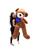 Urso De Pelúcia Gigante Teddy 1,70m Mel com laço azul