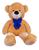 Urso De Pelúcia Gigante Teddy - 90cm com Laço - Barros Baby Doce de leite com laço azul