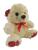 Urso de Pelúcia Lindinho 20 cm Presente Namorada Quarto Bebê Creme estampa vermelho