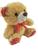 Urso de Pelúcia Lindinho 20 cm Presente Namorada Quarto Bebê Amarelo estampa vermelho